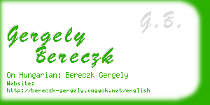 gergely bereczk business card